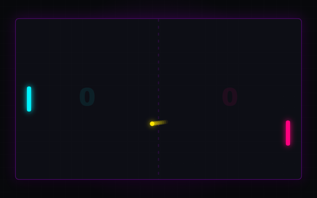 Gameplay screenshot of the neon CyberPong casino build.